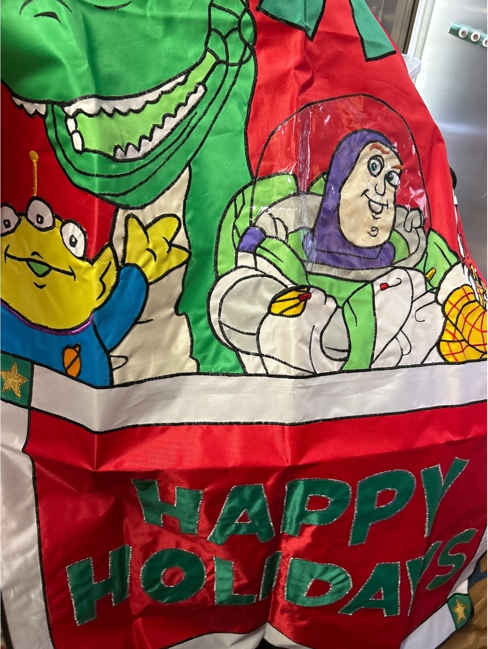 Happy holidays Toy story flag